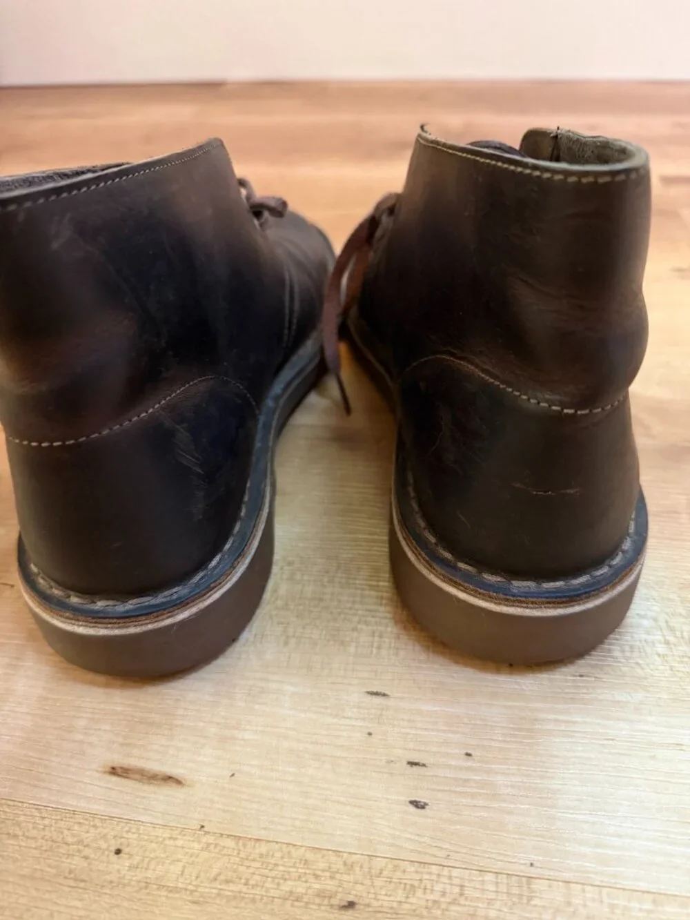 COLLECTION BY CLARKS Mens Brown Desert Round Toe Leather Chukka Boots 10M 43